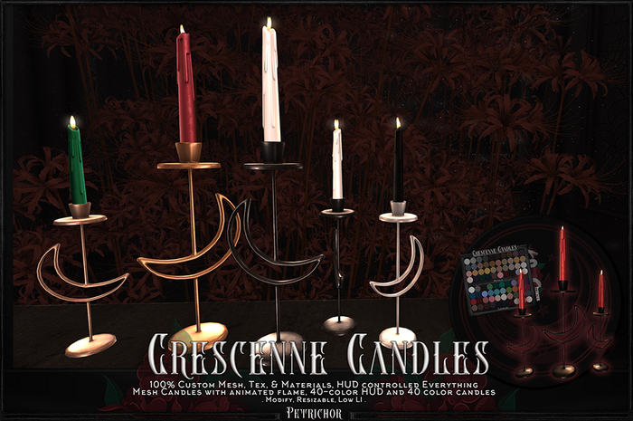 :[P]:- Crescenne Candles