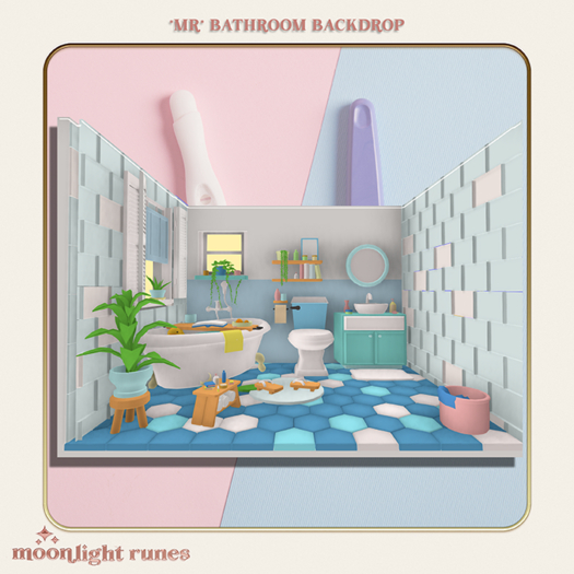 *MR* Bathroom Backdrop