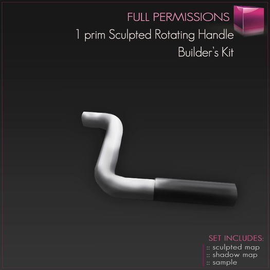 Full Perm 1 Prim Sculpted Rotating Handle Builder's Kit Set