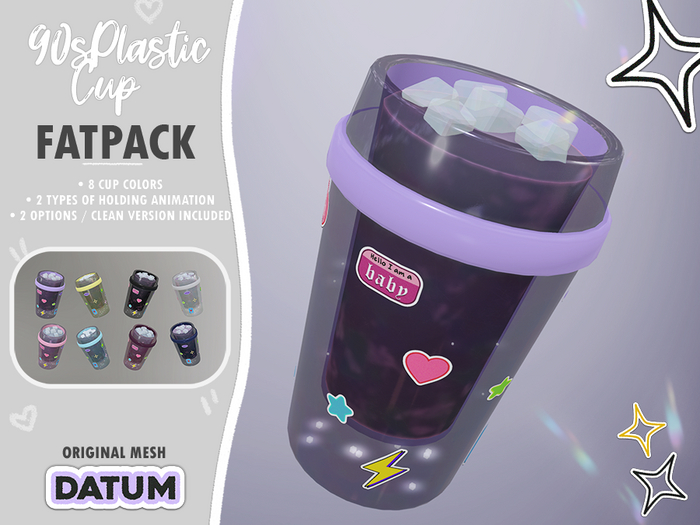 DATUM // 90S PLASTIC CUP - FATPACK ♡