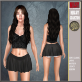 LACE CAMI&FLARED MINI SKIRT