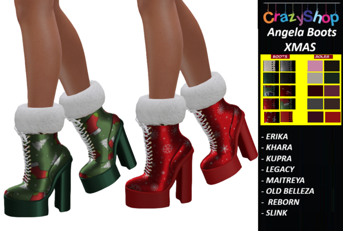 Crazy Angela Boots XMAS