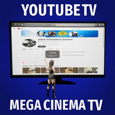 YouTube TV Mega Cinema TV – Full HD Streaming Screen for Virtual Homes (Copy/Transfer)