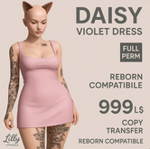 Daisy - Violet Dress - Reborn Compatible | Lilly Apparels