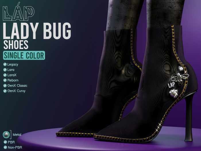 Lady Bug Stiletto by LAP (Gold&Silver)