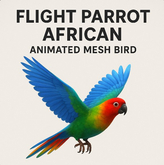 Flight Parrot African – Animated Mesh Bird Companion
