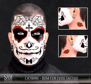 [SAM TATTOOS] CATRINO HALLOWEEN MAKE UP - EVOX