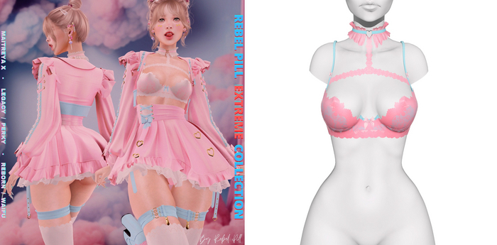 Rebelpill - Extreme Collection Bra Baby Pink