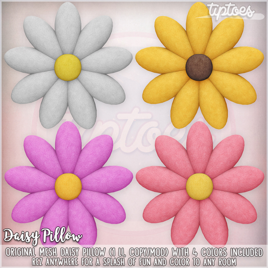 . tiptoes - Daisy Pillow