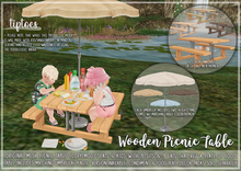 . tiptoes - Wooden Picnic Table - FP