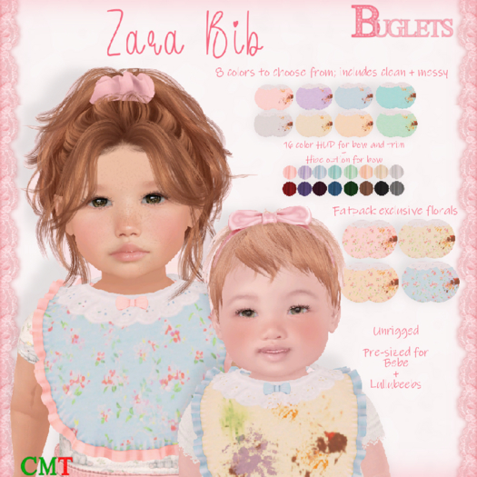 ~*Buglets*~ Zara Bib [Peach]