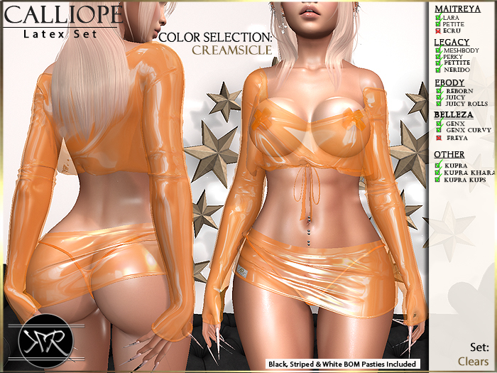 :KR: Calliope Set - Clears - Creamsicle