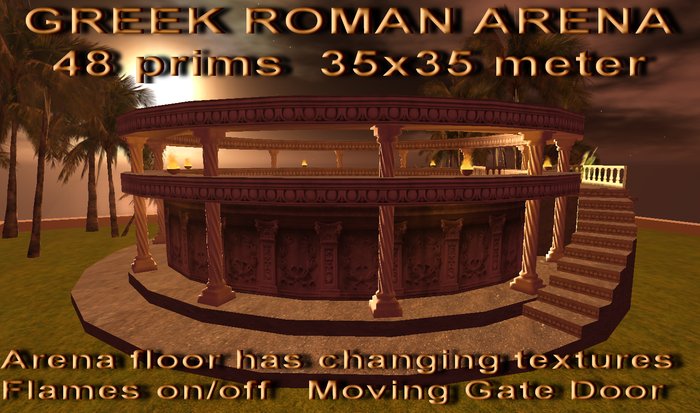 Arena Roman Combat  48 prims  35x35 meter