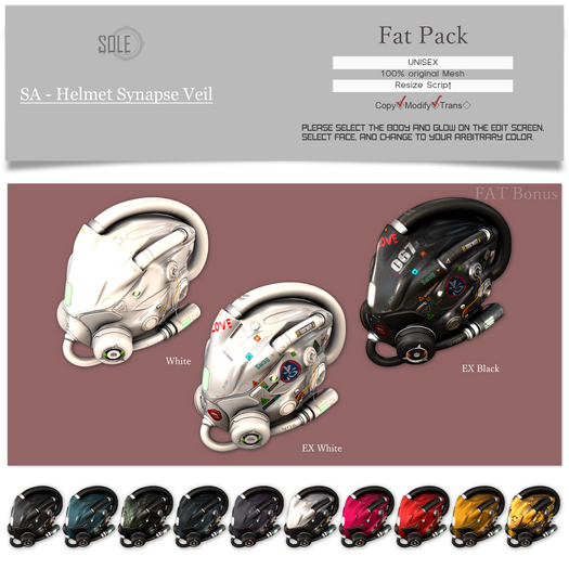 :::SOLE::: SA - Helmet Synapse Veil (Fat Pack)