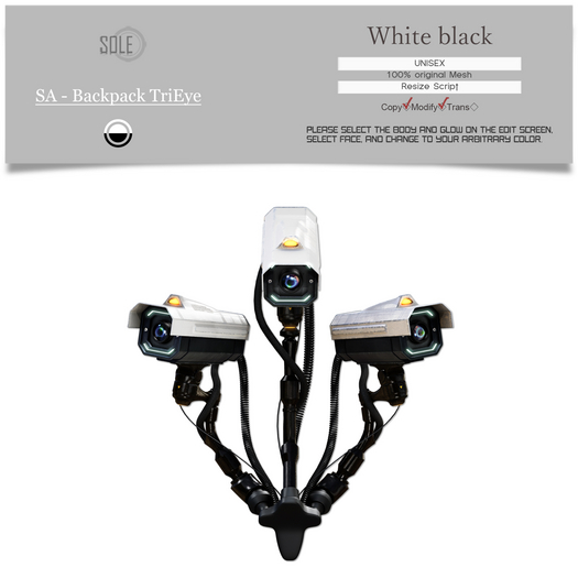 :::SOLE::: SA - Backpack TriEye (White Black)