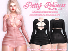 [Petty Princess] - Celeste Dress & Top - Black - For Ebody Reborn, Waifus, Legacy, LaraX - Full Mesh Dress & Top Outfit