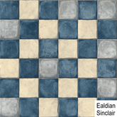 Worn Blue Tile Checked Floor Seamless Texture