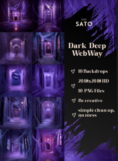 SATO - Dark Deep Webway backdrops  (UNPACK)