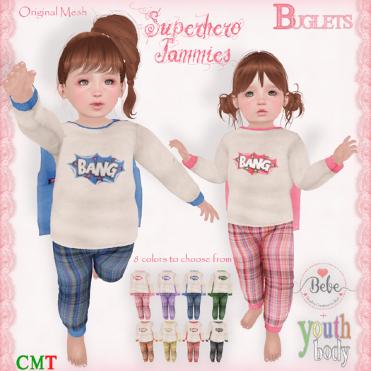 ~*Buglets*~ Superhero Jammies [FATPACK]