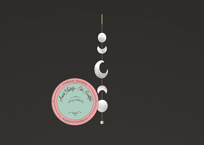 ionic : Hanging Moon Phases [silver]