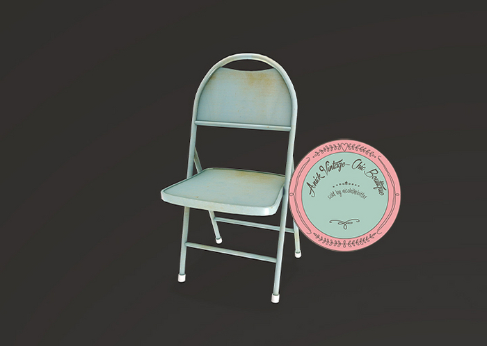 ionic : Patio Chair ( Turquoise &  Blue)