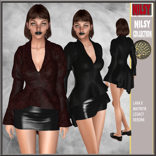 GOTHIC JACKET&LEATHER SKIRT,2OPTIONS