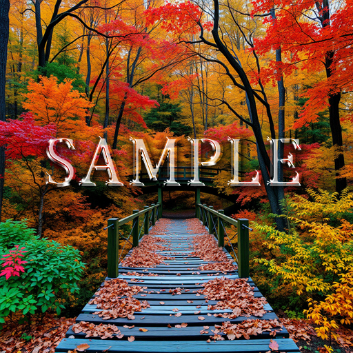 [ Autumn Forest Bridge ] A