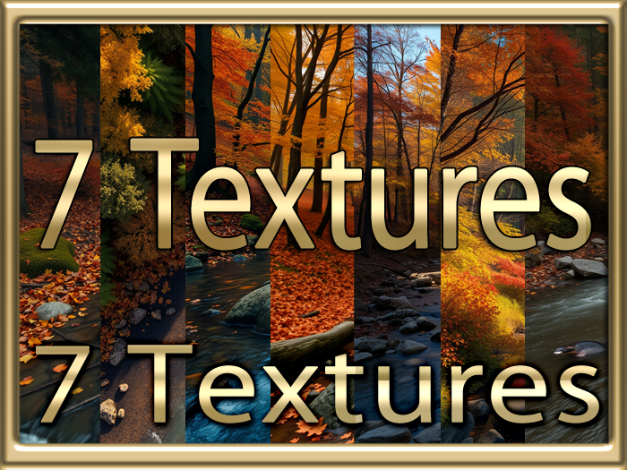 [ Autumn Forest River ] 7 Textures