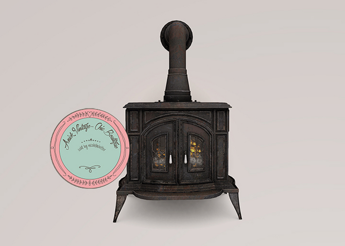 Apple Fall Fireplace Stove