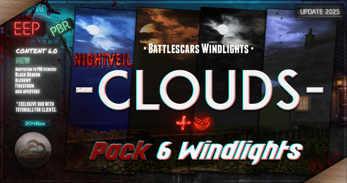 - BATTLESCARS WINDLIGHTS - CLOUDS - NIGHTVEIL 6.0 (EEP / PBR)