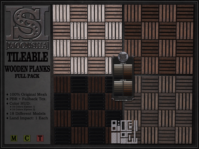 [MoonSha] Tileables Wooden Planks Set - FP