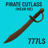 Pirate Cutlass (Wear Me) – Classic Buccaneer Sword for Roleplay & Adventure