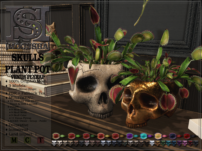 [MoonSha] Skulls Plant Pot - Venus Flytrap