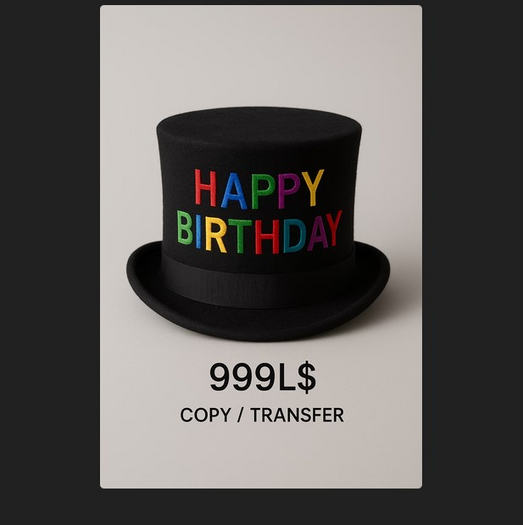 HAPPY BIRTHDAY TOP HAT