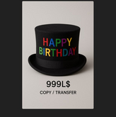 HAPPY BIRTHDAY TOP HAT