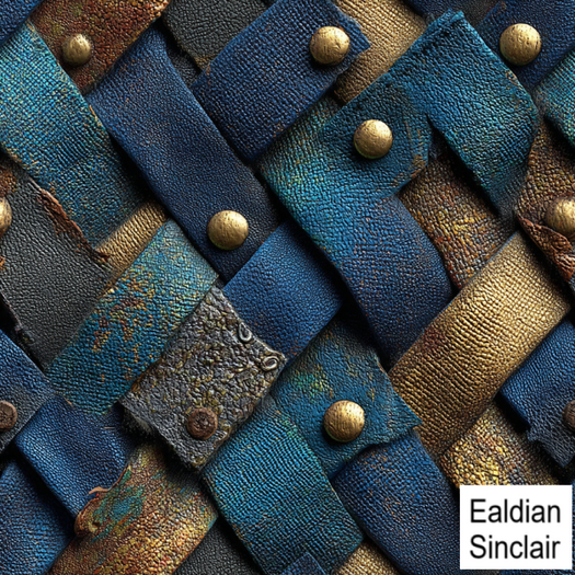 Woven Rustic Blue Leather Seamless Texture