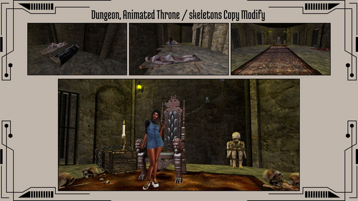 Dungeon, Animated Throne / skeletons Copy Modify 