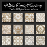 *Wallflowers* White Daisy Tapestry