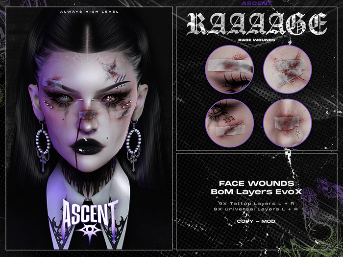 ASCENT - Rage Face Wounds