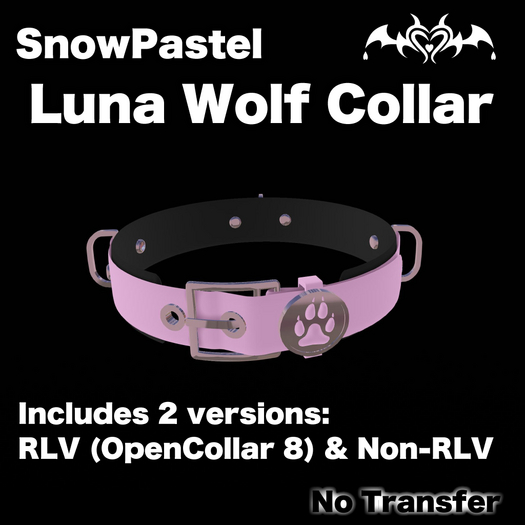 SnowPastel Luna Wolf Collar