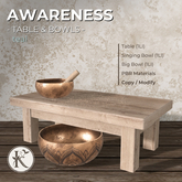 KOPFKINO - Awareness (Teal series) - Meditation Table & Bowls