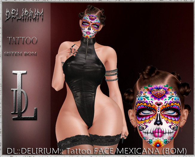 DL::DELIRIUM:: Tattoo FACE MEXICANA (BOM)