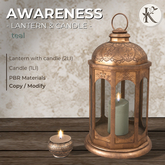KOPFKINO - Awareness (Teal series) - Lantern & Candle