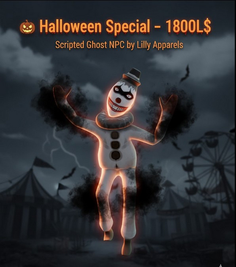 Halloween - Scary Pierrot with Script 