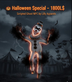Halloween - Scary Pierrot with Script 