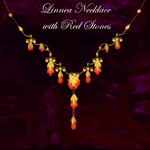 Linnea Necklace with Red Stones