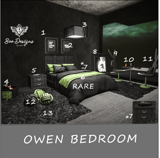 06 Bee Designs Owen Bedroom RARE