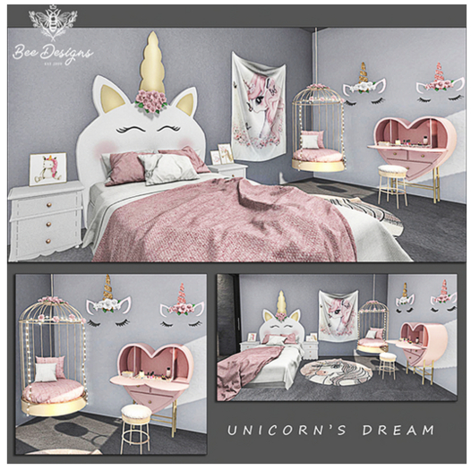 03 Bee Designs Unicorns Dream RARE