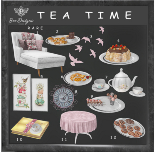 01 Bee Designs Tea time RARE