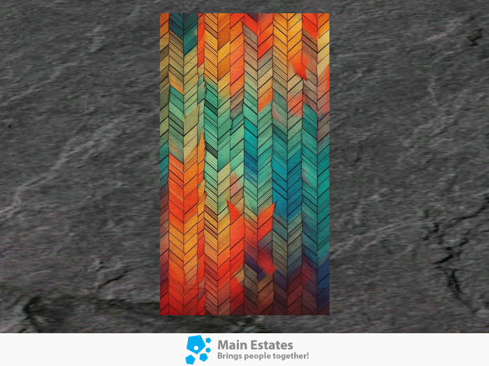 Color Weave Wall Poster – Vibrant Chevron Pattern Artwork [77]
